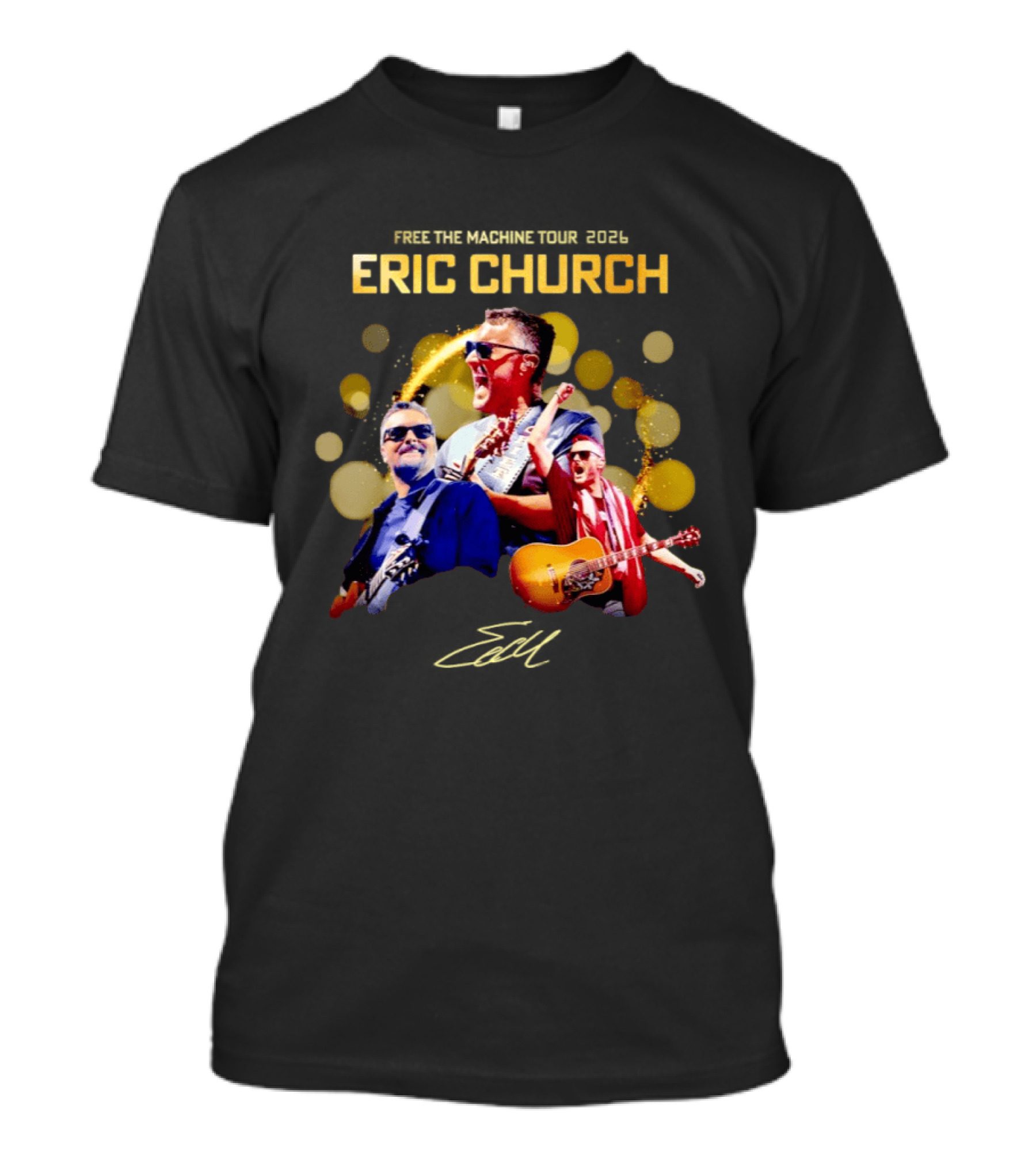 Eric Church Free The Machine Tour 2026 Live Concert Photography Explosion T-Shirt