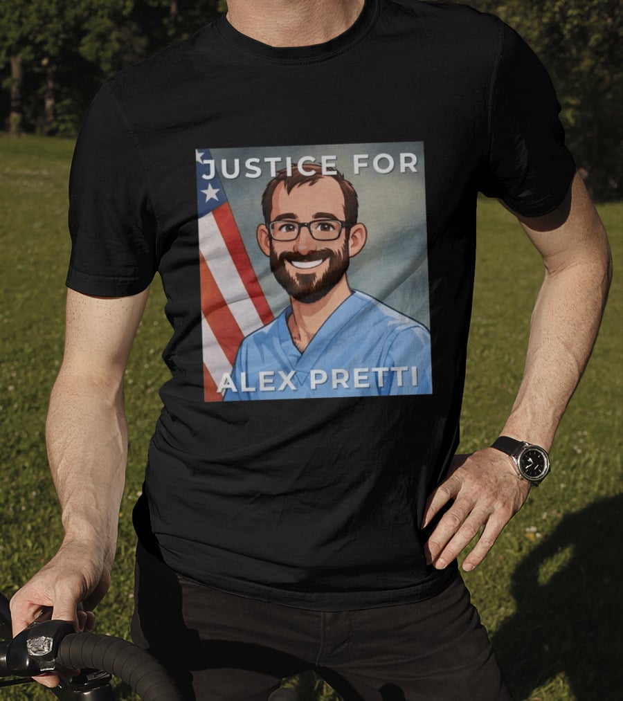 Justice For Alex Pretti Human Rights Protest Flag T-Shirt