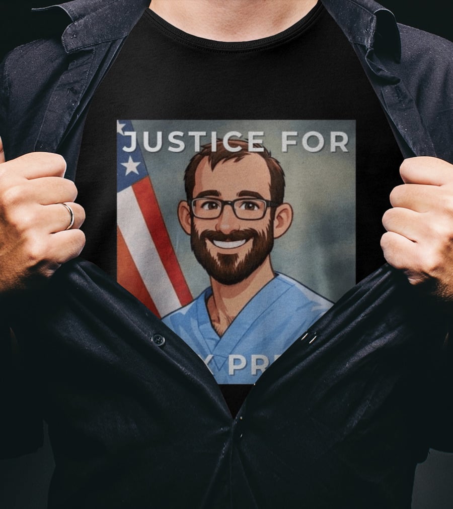 Justice For Alex Pretti Human Rights Protest Flag T-Shirt