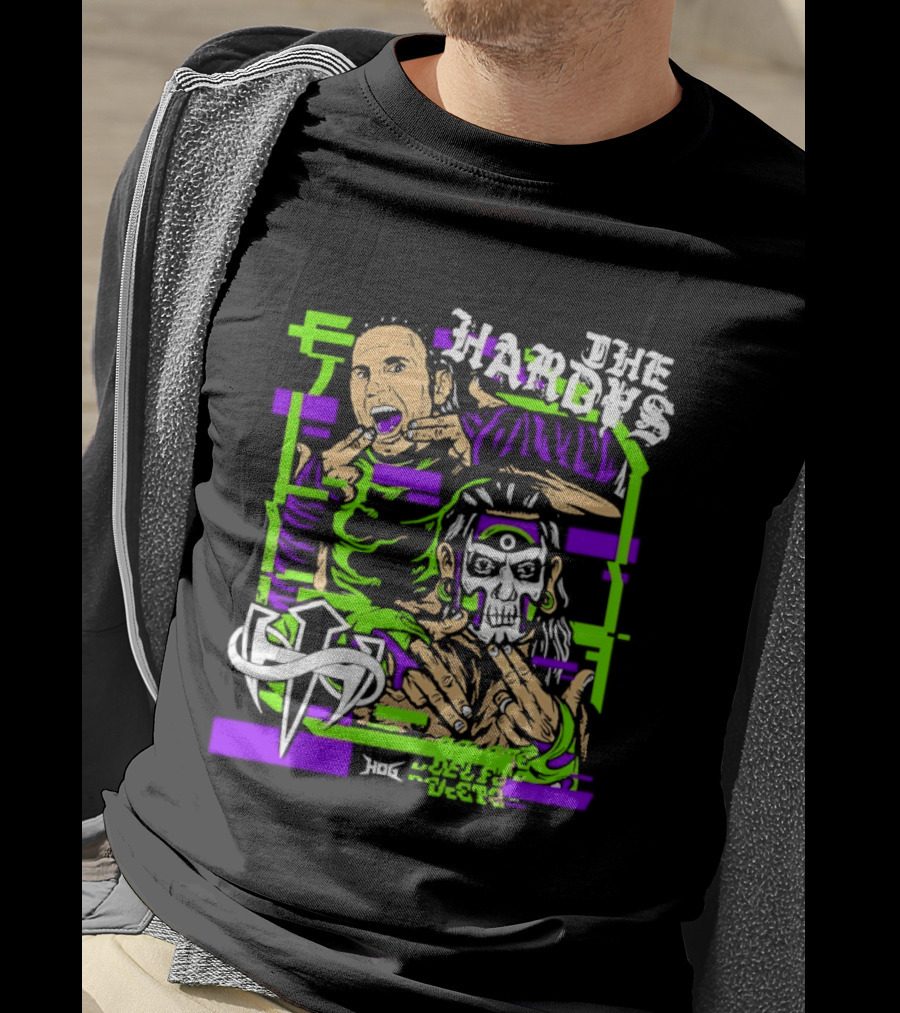 The Hardys Matt Jeff Hardy Caricature T-Shirt