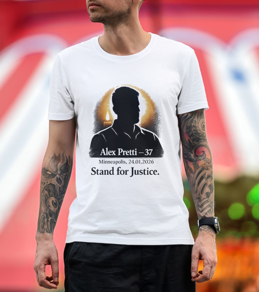 Alex Pretti 37 Minneapolis 24.01.2026 Stand For Justice Candle T-Shirt
