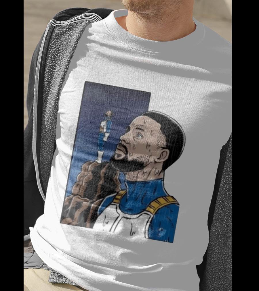Dragon Ball Z Stephen Curry Vegeta Rainy Day Crossover T-Shirt