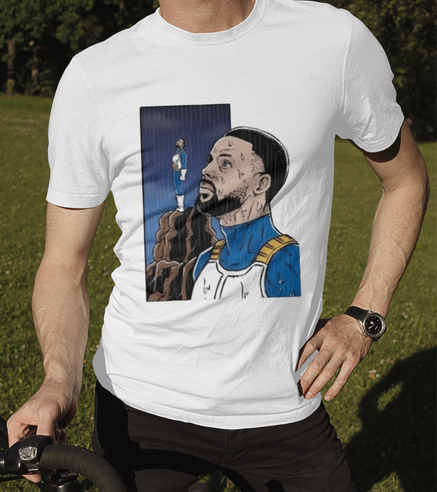Dragon Ball Z Stephen Curry Vegeta Rainy Day Crossover T-Shirt