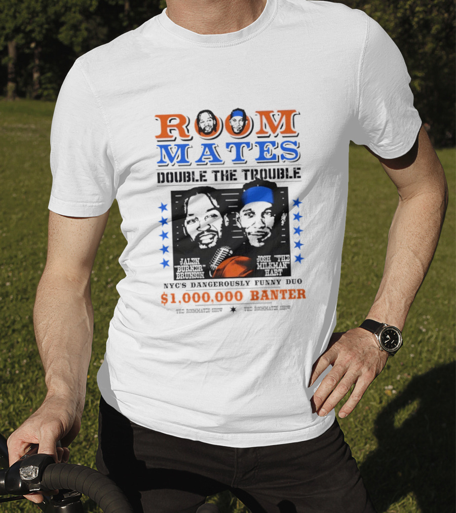 ROOMMATES Double The Trouble New York Knicks Dynamic Duo Million Dollar Hustle T-Shirt