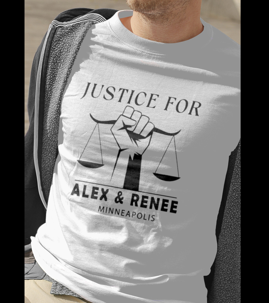 Justice For Alex And Renee Minneapolis Equality Movement Icon Fist With Scales T-Shirt