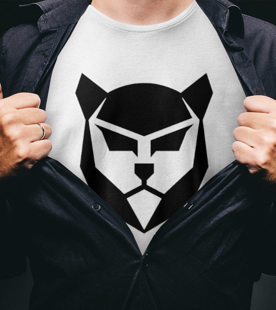 Panther Mask Baseball Geometric T-Shirt