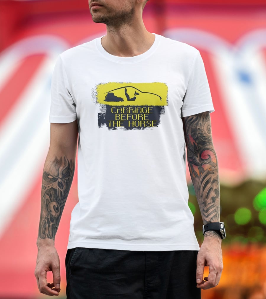 Carriage Before The Horse Yellow Car T-Shirt