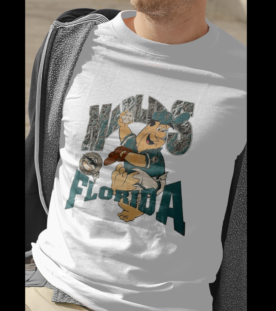 Florida Marlins The Flintstones Crossover Baseball T-Shirt