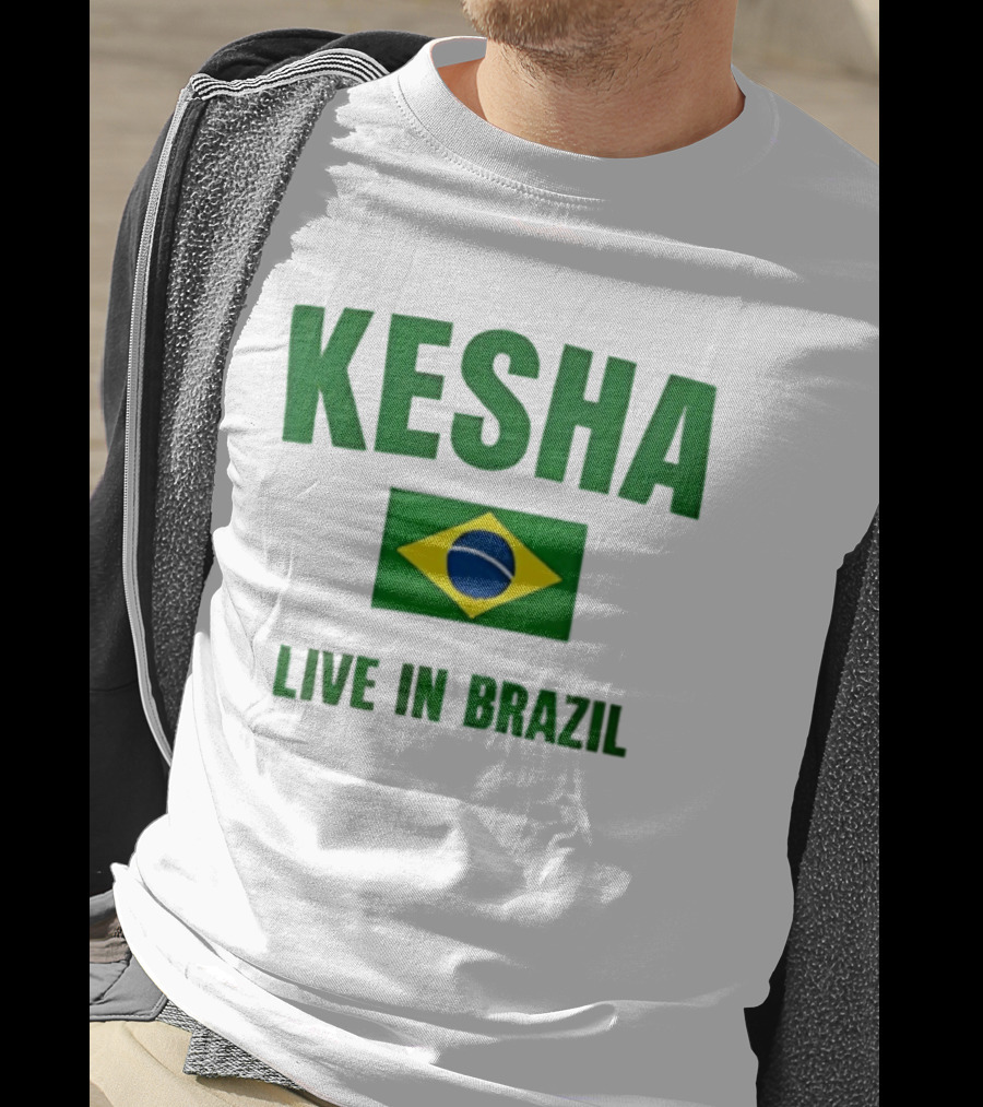 Kesha Live In Brazil Brazilian Flag Event T-Shirt