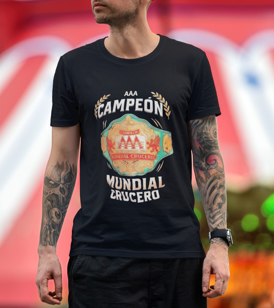 AAA Campeón Mundial Crucero Championship Belt T-Shirt