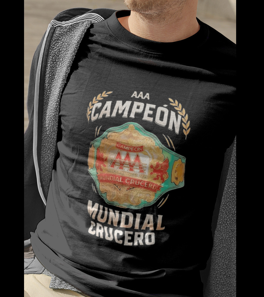AAA Campeón Mundial Crucero Championship Belt T-Shirt