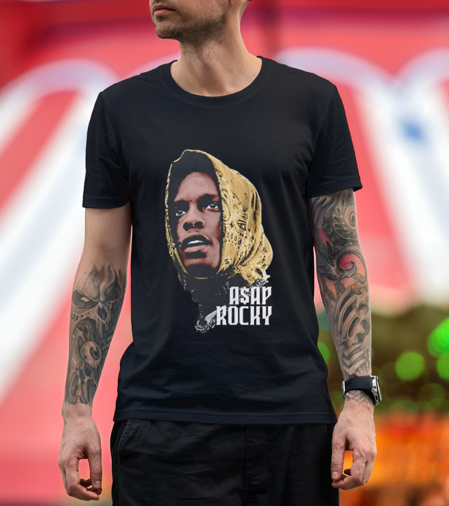 ASAP Rocky Headscarf Style Bandana Fashion Trend T-Shirt