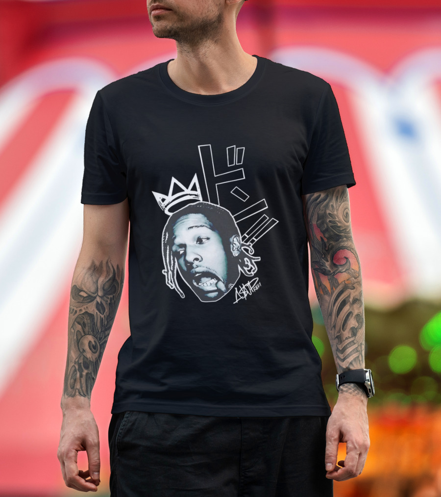 ASAP Rocky VI Big Head Crown Graphic Japan Text Signature T-Shirt