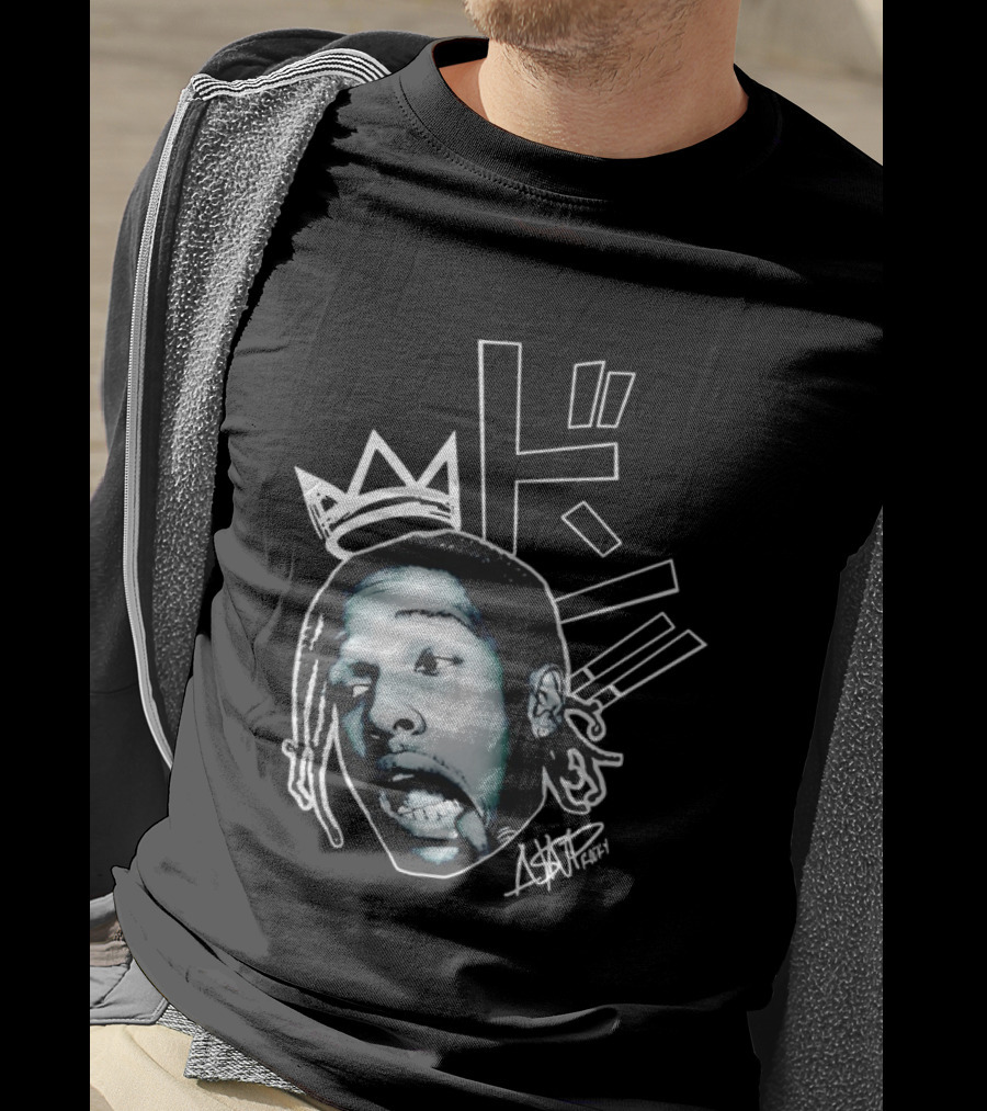 ASAP Rocky VI Big Head Crown Graphic Japan Text Signature T-Shirt