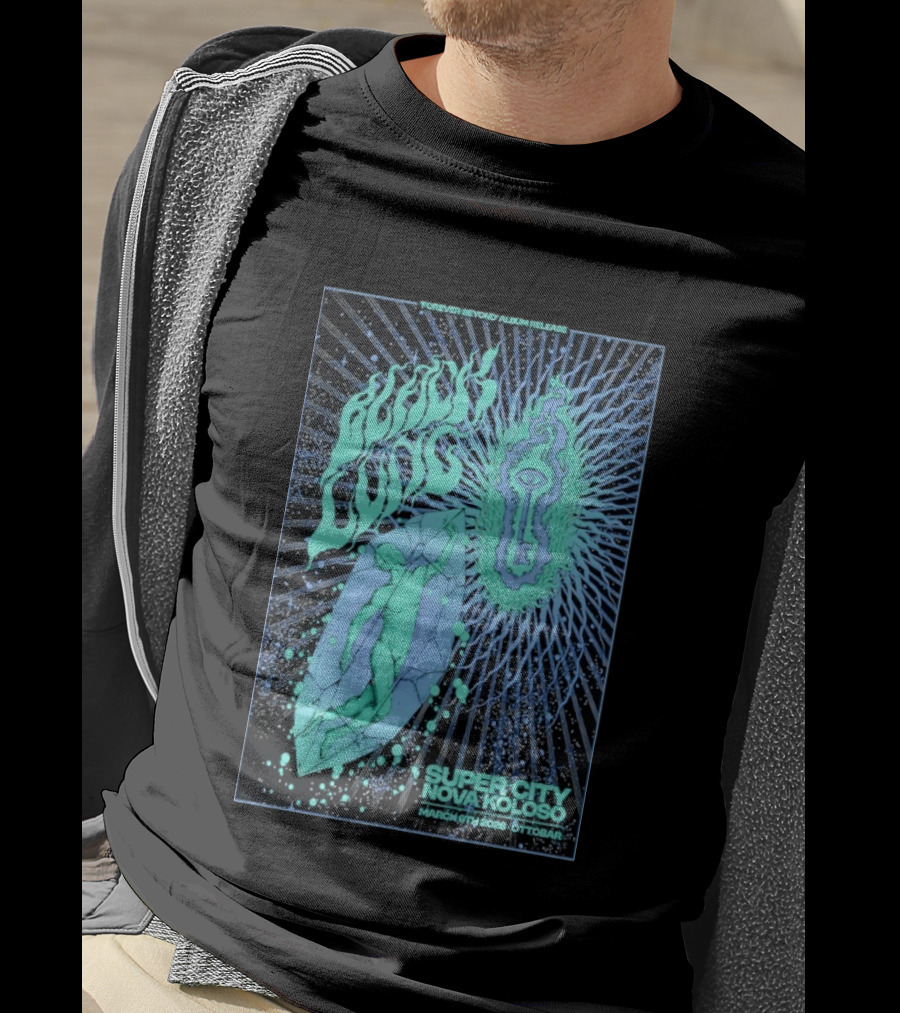 Black Lung Forever Beyond Album Release Super City Novokoloso Mar 6 2026 Widget Person Keyhole Vision Cosmos T-Shirt