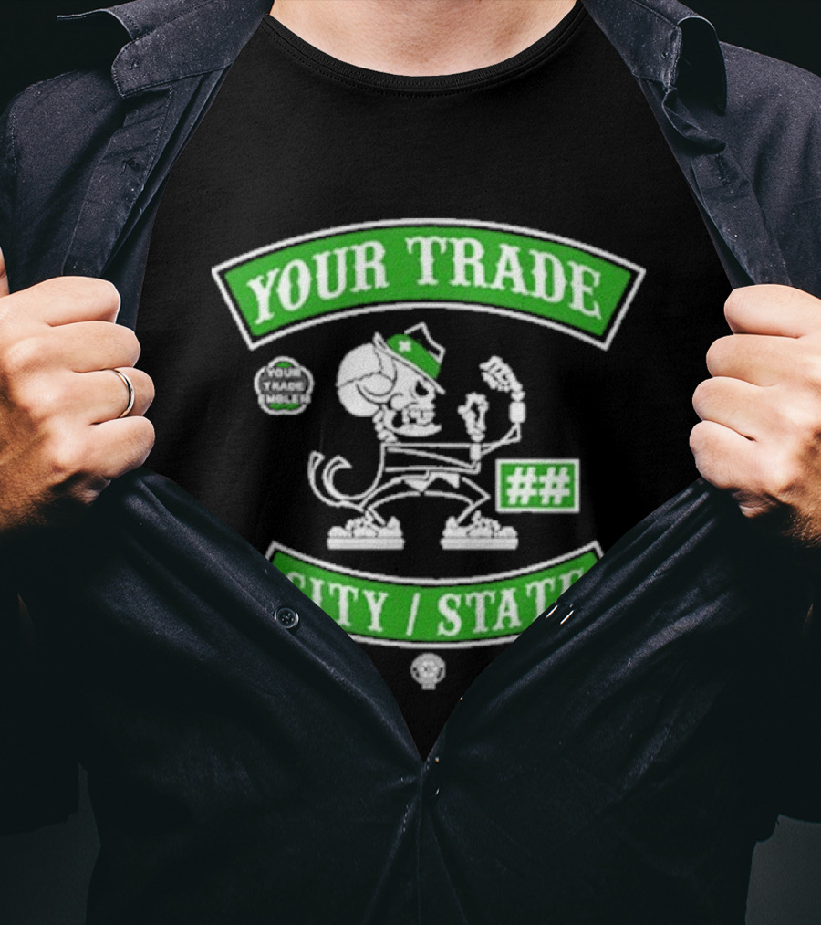 Catch The Truck Members Your Trade City State Skeleton Cartoon T-Shirt
