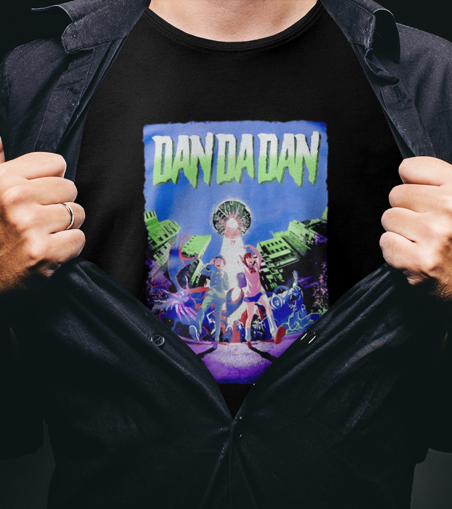 Dan Da Dan Momo Ayase Ken Takakura Manga Characters Urban Adventure T-Shirt