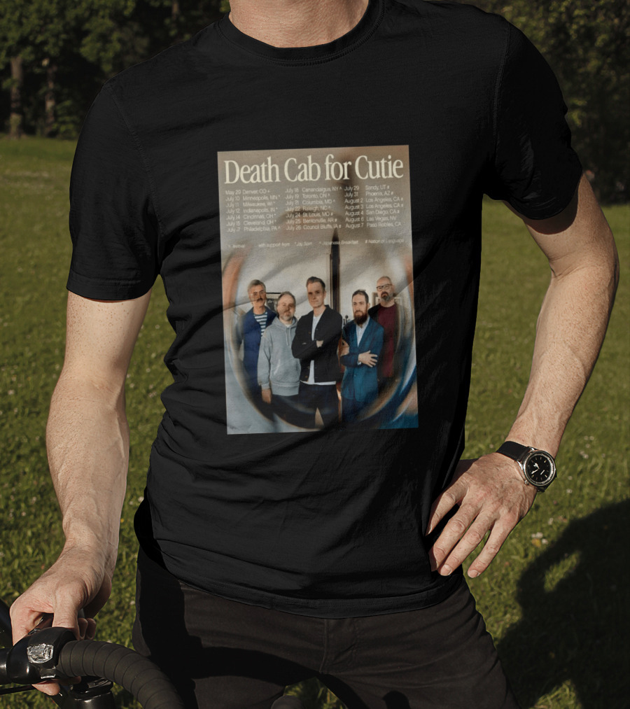 Death Cab For Cutie 2026 North America Tour Dates With Japanese Breakfast Jay Som Nation Of Language T-Shirt