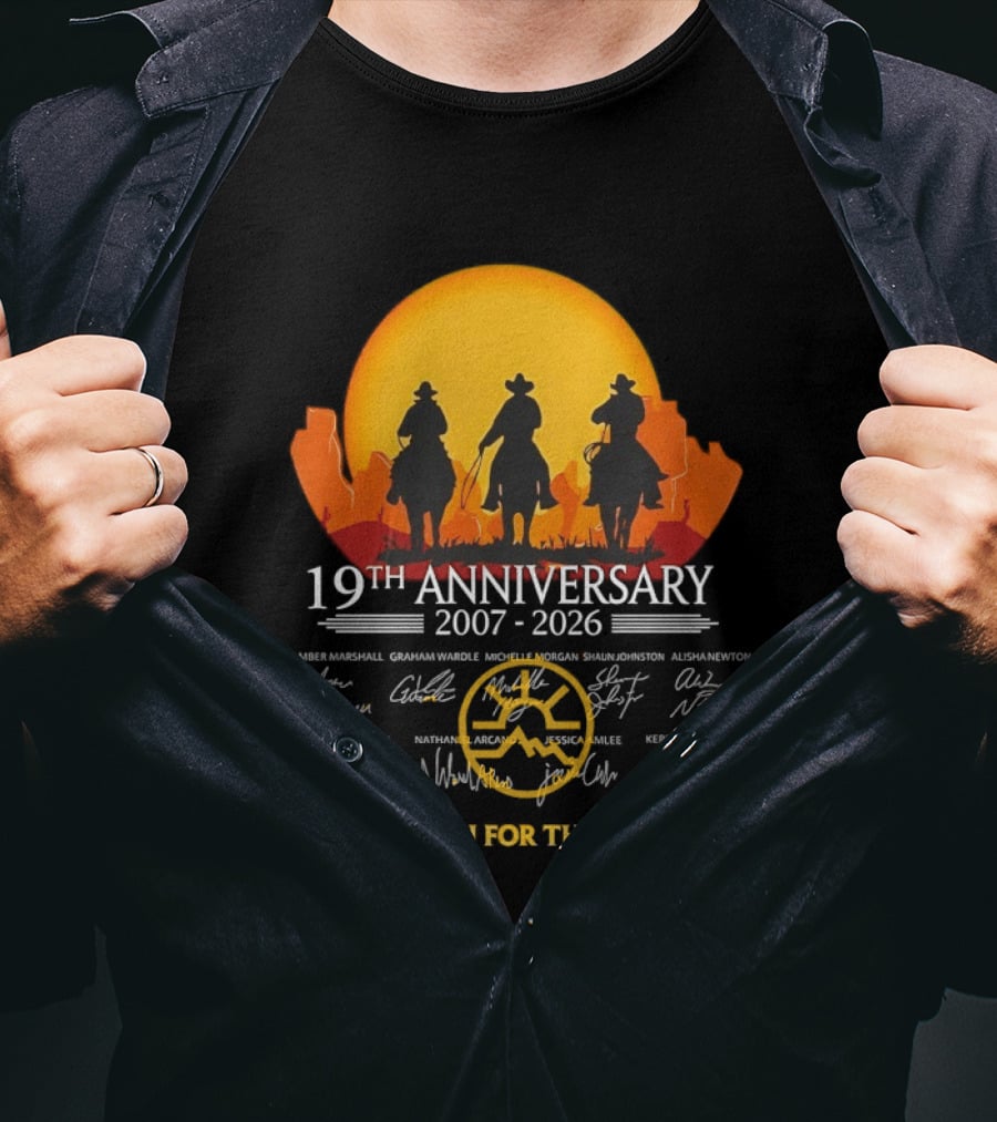 Heartland 19th Anniversary 2007 2026 Thank You For The Memories Cowboy T-Shirt