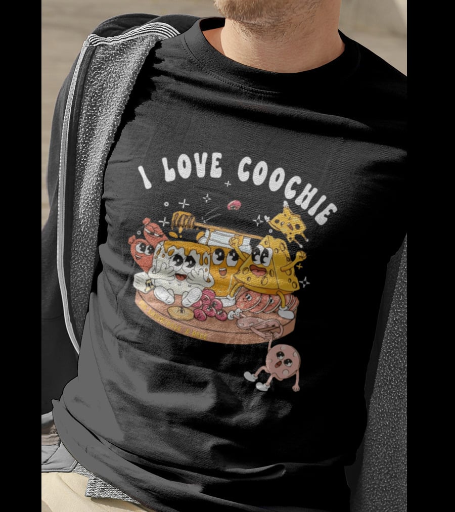 I Love Coochie The Rosenthals X DCCC Cheese Plate Cartoon Characters T-Shirt