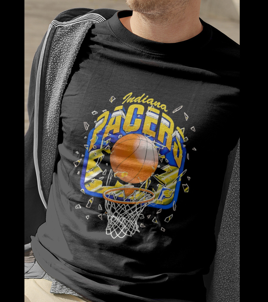 Indiana Pacers Backboard Basketball Smash City Edition 25 26 T-Shirt
