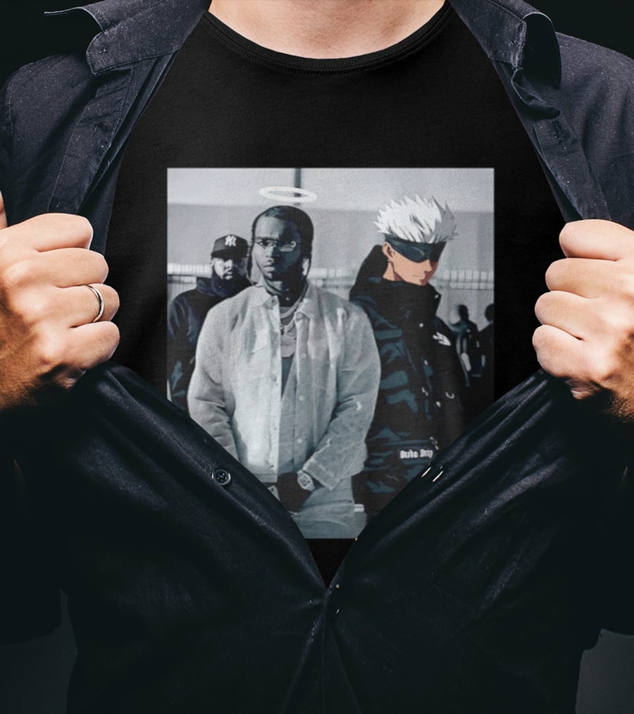 Jujutsu Kaisen Gojo Satoru Pop Smoke Collaboration T-Shirt