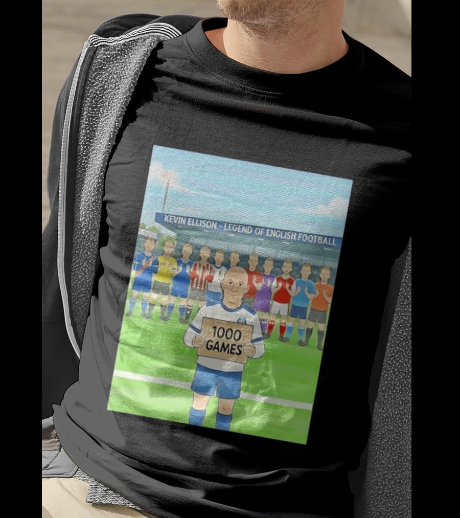 Kevin Ellison Legend Of English Football 1000 Games Celebration T-Shirt