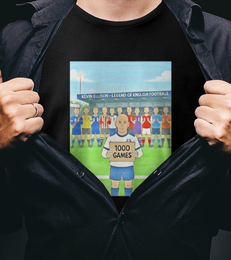 Kevin Ellison Legend Of English Football 1000 Games Celebration T-Shirt
