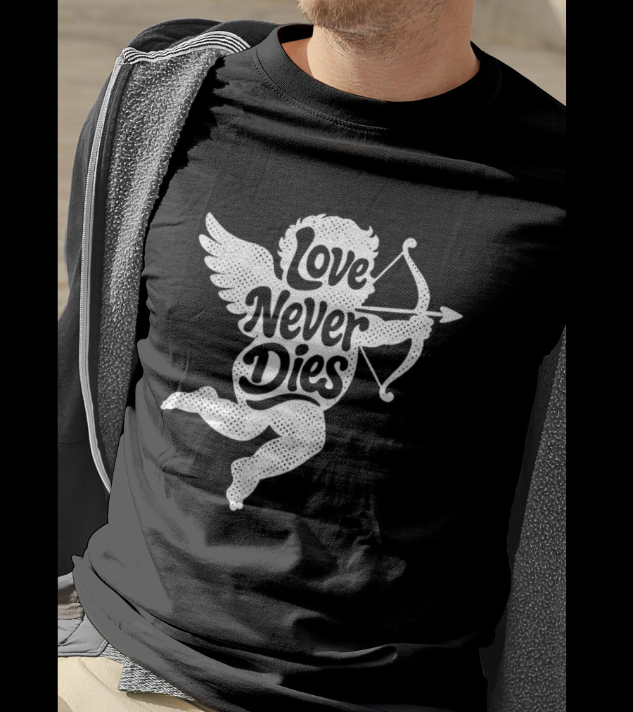 Love Never Dies Cupid Angel Archer T-Shirt