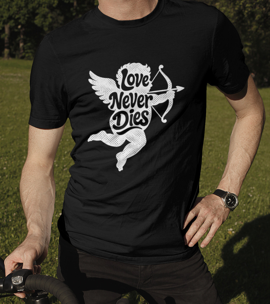 Love Never Dies Cupid Angel Archer T-Shirt