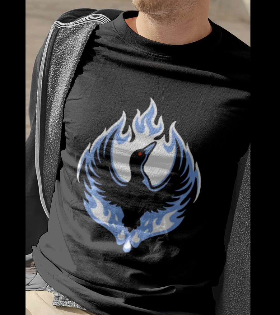 Minnesota Rebel Loon Blue Firebird T-Shirt