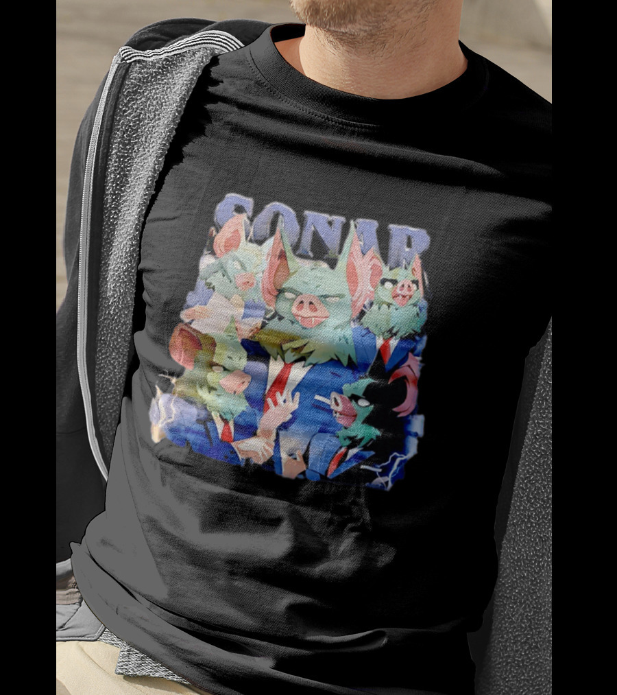 SONAR Dispatch Video Game Bat Characters Smoking Suits T-Shirt
