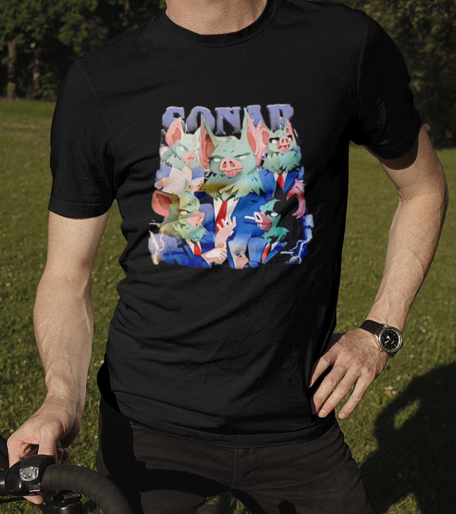 SONAR Dispatch Video Game Bat Characters Smoking Suits T-Shirt