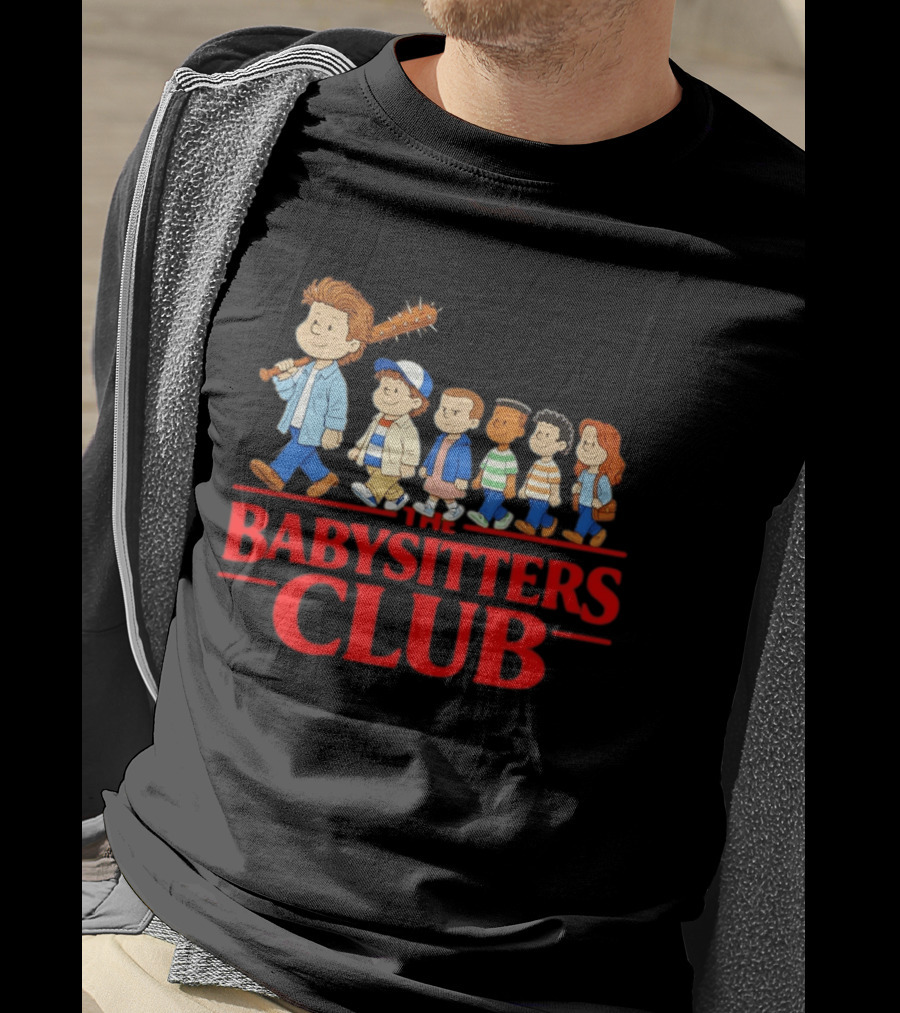 The Babysitters Club Stranger Things Mashup Characters Walking T-Shirt