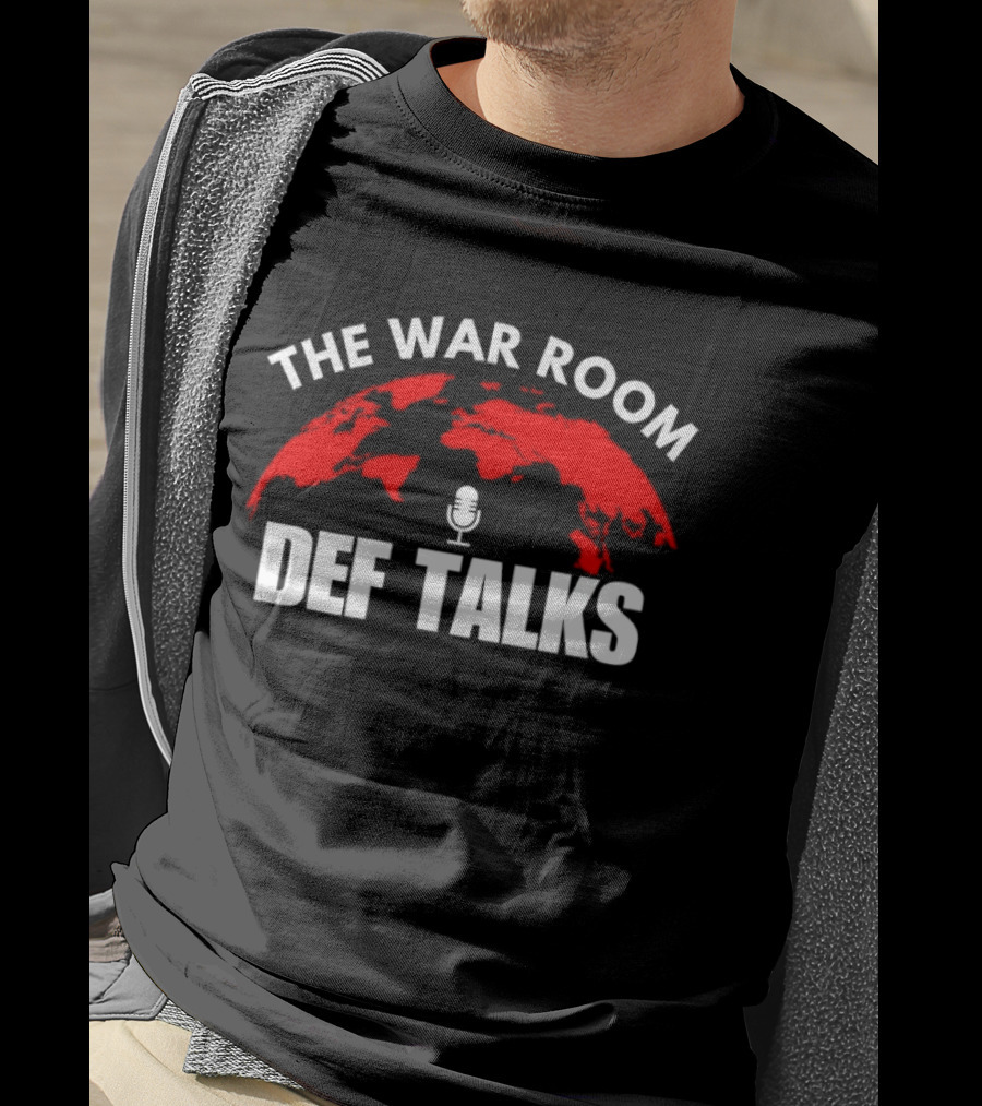 The War Room Def Talks Red World Map Microphone T-Shirt