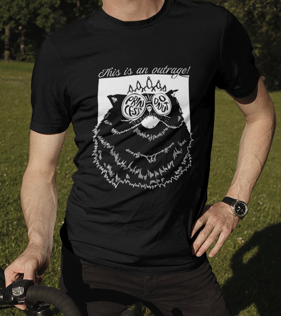 Princess Glasses Cat This Is An Outrage T-Shirt