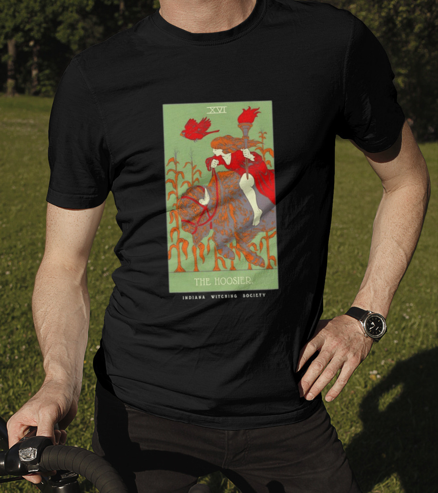 Women Riding Bison The Hoosier XVI Indiana Witching Society T-Shirt