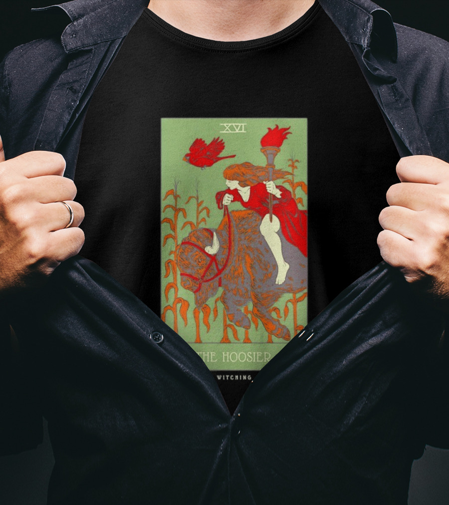 Women Riding Bison The Hoosier XVI Indiana Witching Society T-Shirt