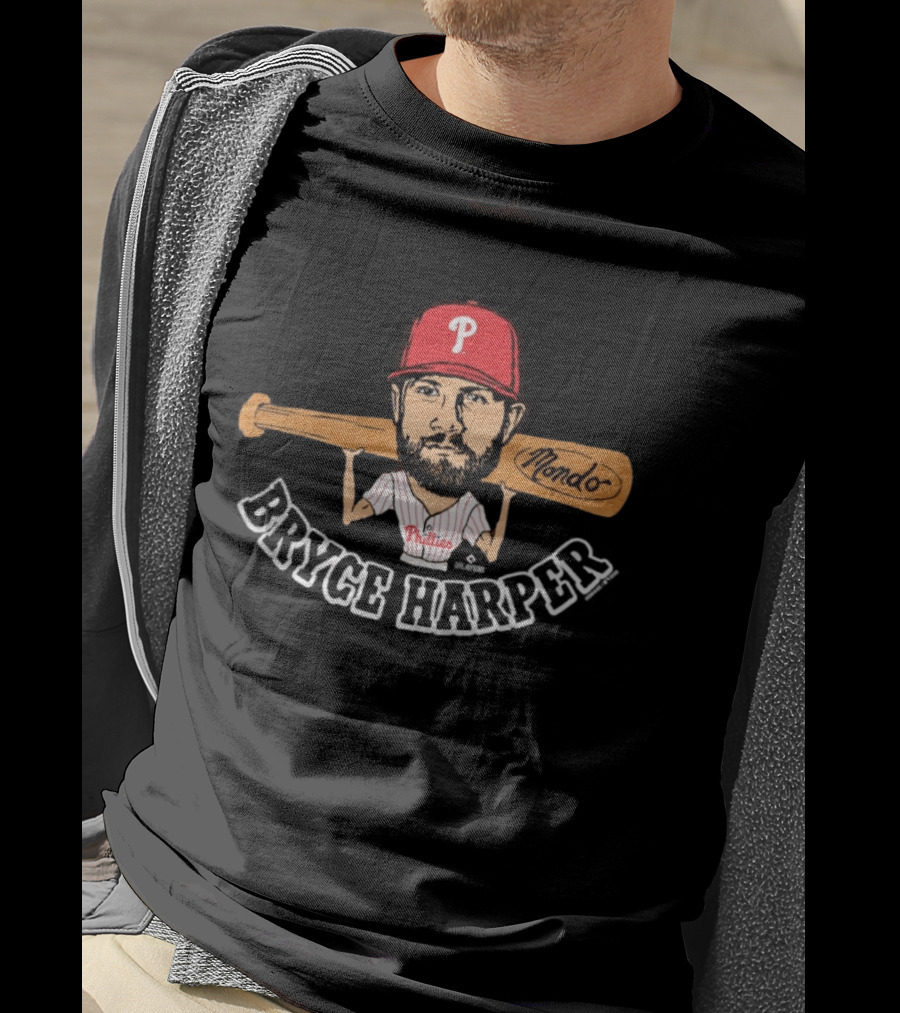 Philadelphia Phillies Bryce Harper Mondo Bat T-Shirt