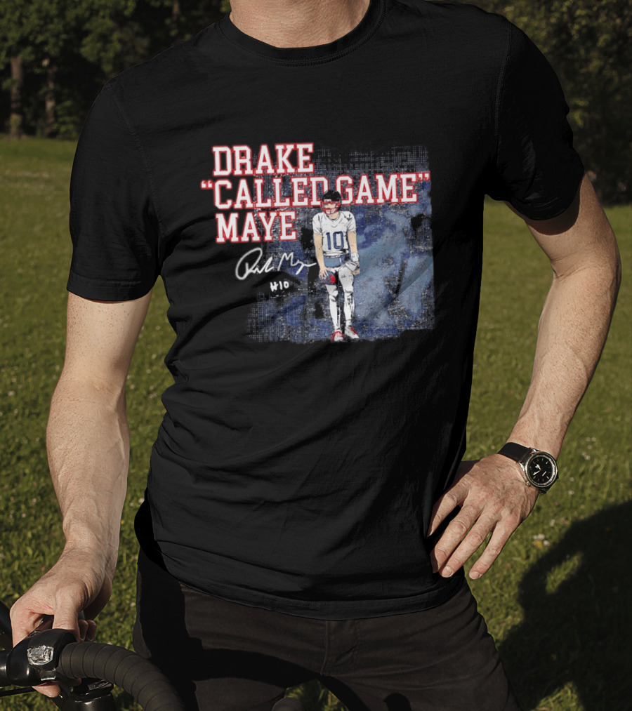 Drake "Called Game" Maye #10 New England Patriots Football T-Shirt