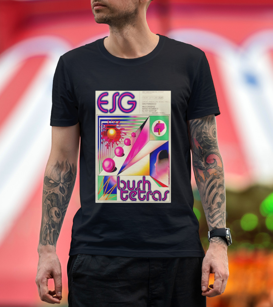 ESG Bush Tetras Live San Francisco January 30 2026 Concert Great American Music Hall T-Shirt