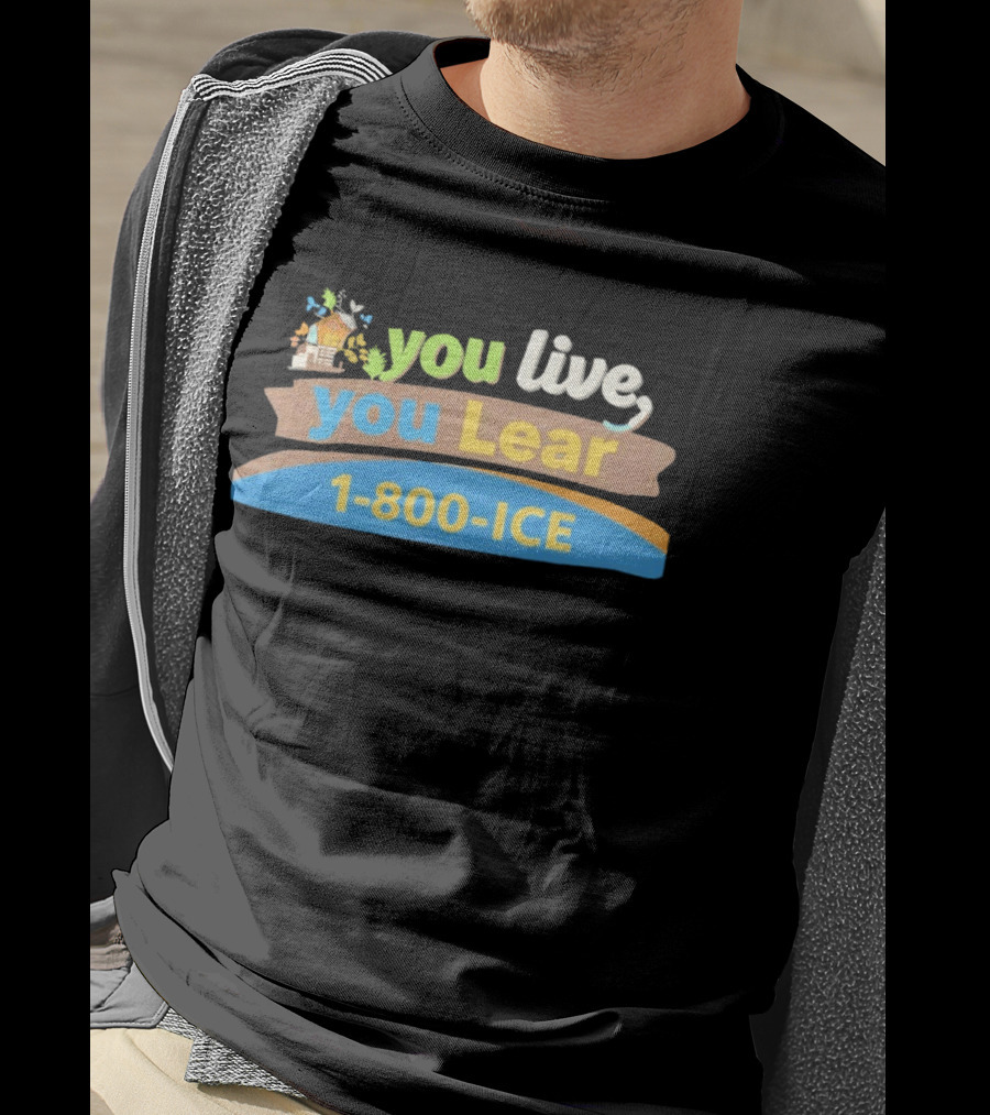 You Live You Lear 1 800 Ice House Autumn Leaves Butterflies T-Shirt