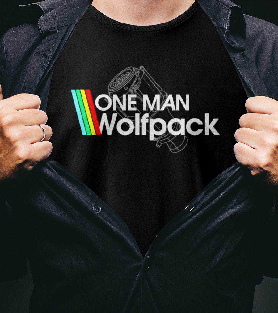 One Man Wolfpack Arc Raiders Vintage White Line T-Shirt