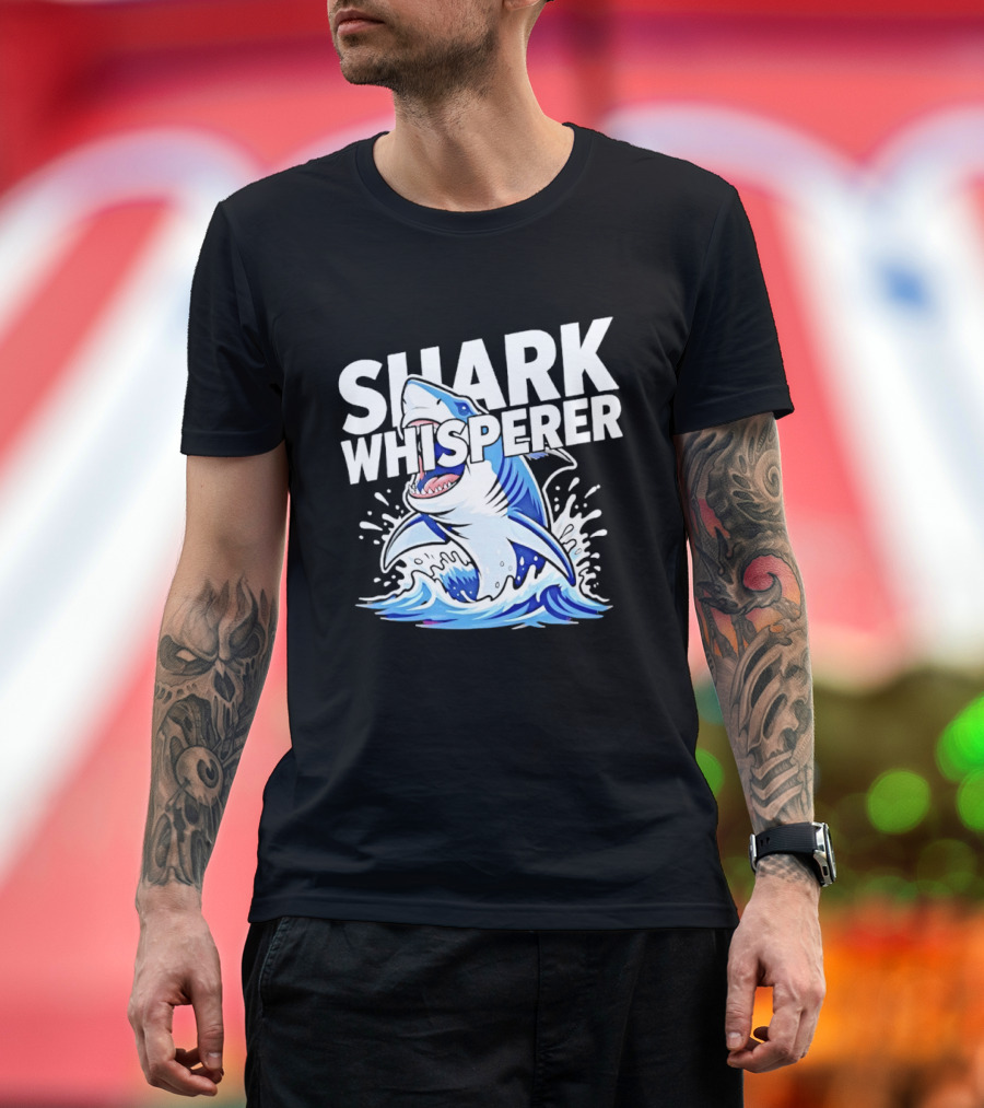 Shark Whisperer Great White Ocean Splash T-Shirt