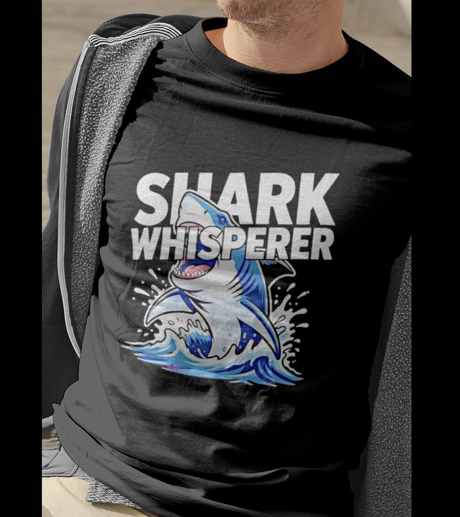 Shark Whisperer Great White Ocean Splash T-Shirt