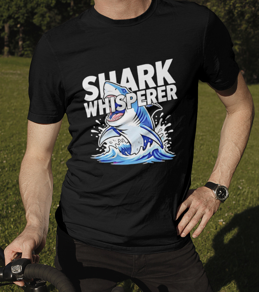 Shark Whisperer Great White Ocean Splash T-Shirt