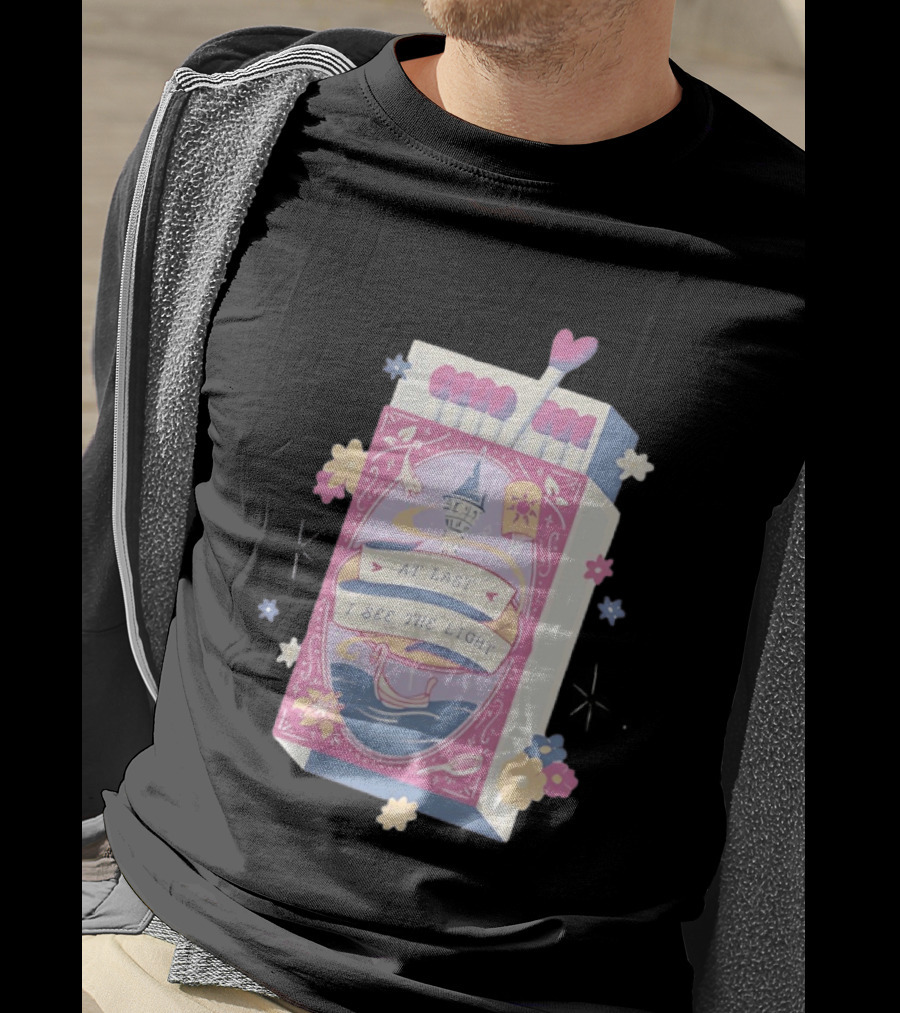 At Last I See The Light Floating Lantern Matchbox Flowers T-Shirt