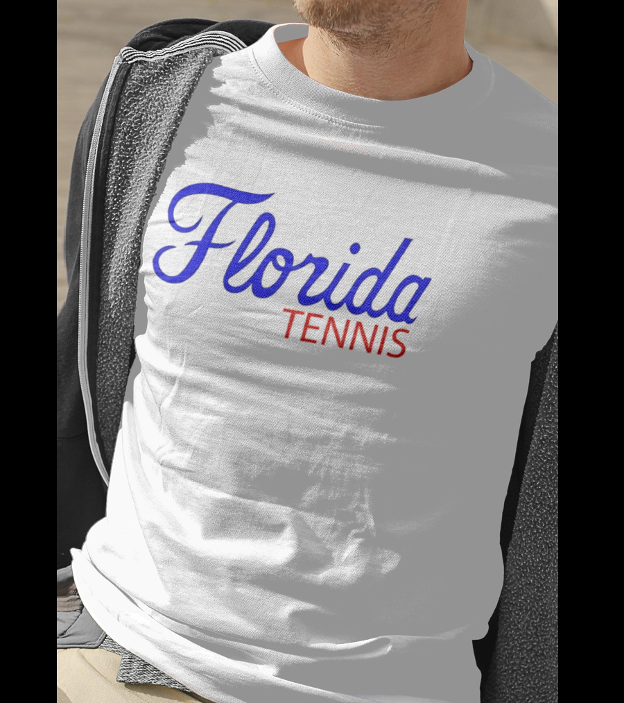Florida Tennis Bold Blue Red Script T-Shirt
