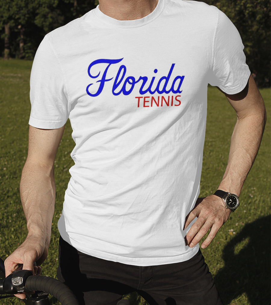 Florida Tennis Bold Blue Red Script T-Shirt