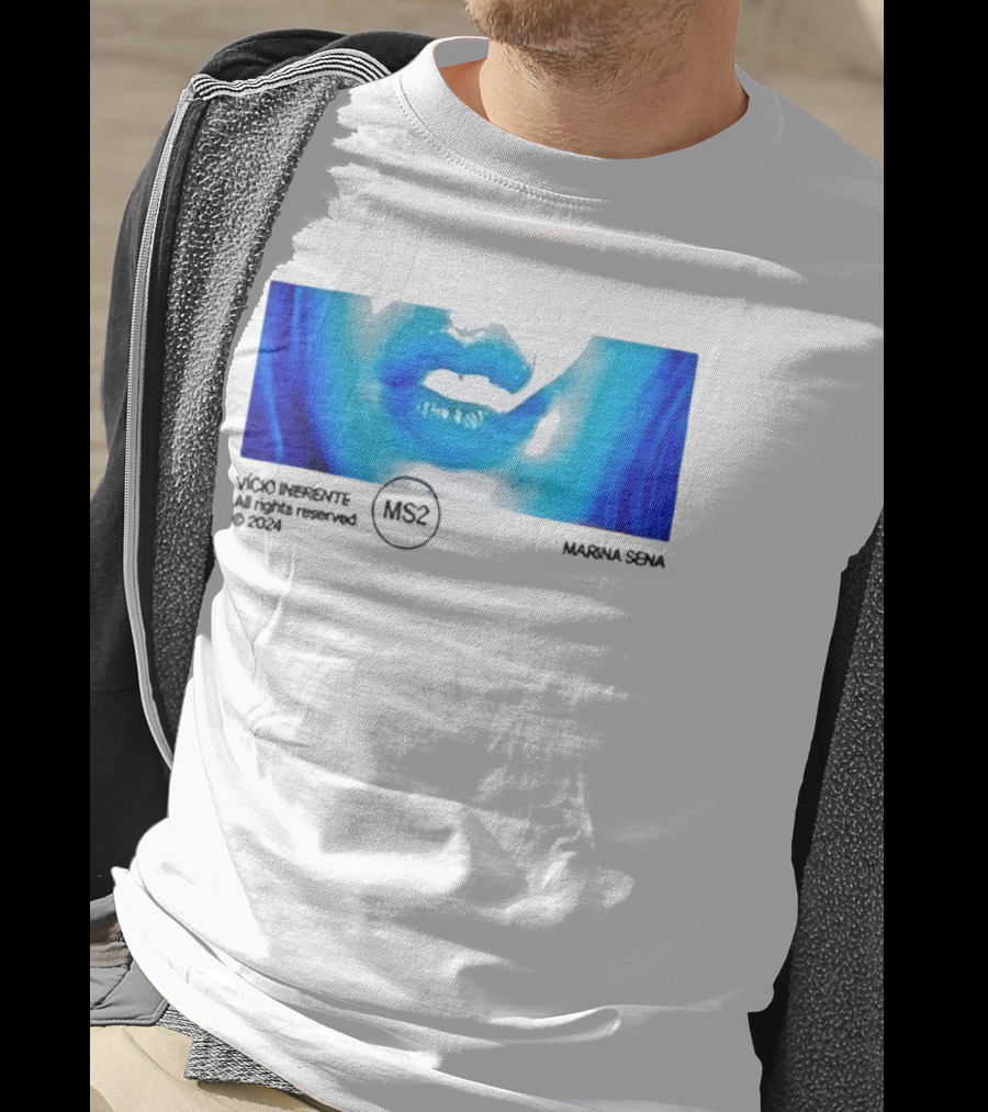 Marina Sena Vicio Inerente Ms2 Blue Lips T-Shirt